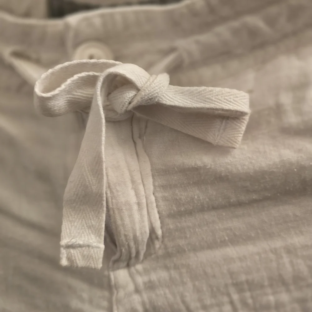 Delia's White Drawstring Crop Lounge Pants - Picture 2 of 6